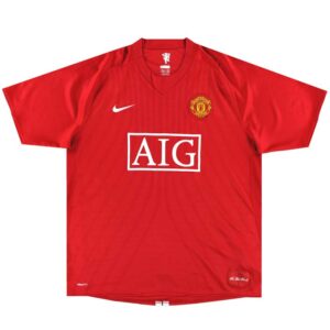 Retro Manchester United home Soccer Jersey 2007/2009 Men