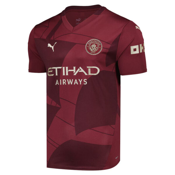 ManchesterCityburgundy1-1 New Manchester City away Soccer Jersey 24/25 Men