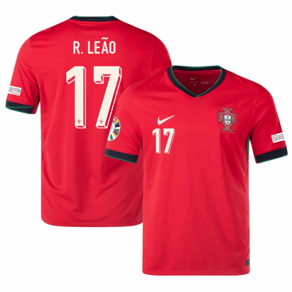 New Portugal Home Soccer Jersey EURO 2024 Men Rafael Leao