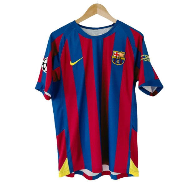 RetroBarcelonaShirtChampionsLeagueFinal20062-1 Fc Barcelona Champions league final 2006 Jersey Ronaldinho
