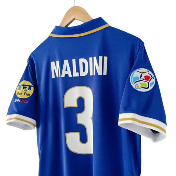 RetroItalyShirtmaldini3-1 Italy Euro 1996 Paolo Maldini