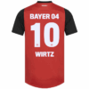 New Bayer Leverkusen Home Soccer Jersey 24/25 Men Florian Wirtz