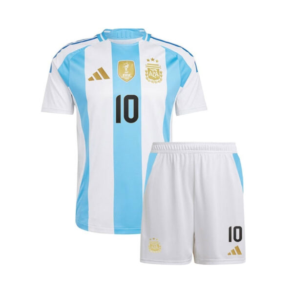 messiargentinakids1-1 New Argentina Home Soccer Jersey 2024 Kids Lionel Messi