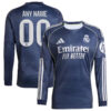 Real Madrid Custom name 25/26 Away Long Sleeve Jersey