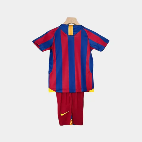 Retro Barcelona Kids Kit – 2005/06 Home Jersey & Shorts - Image 2