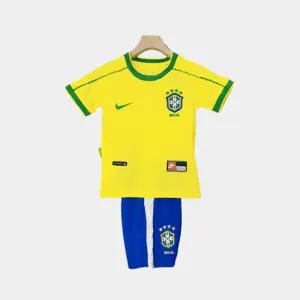 Retro Brazil Kids Kit – 1998 World Cup Home Jersey & Shorts