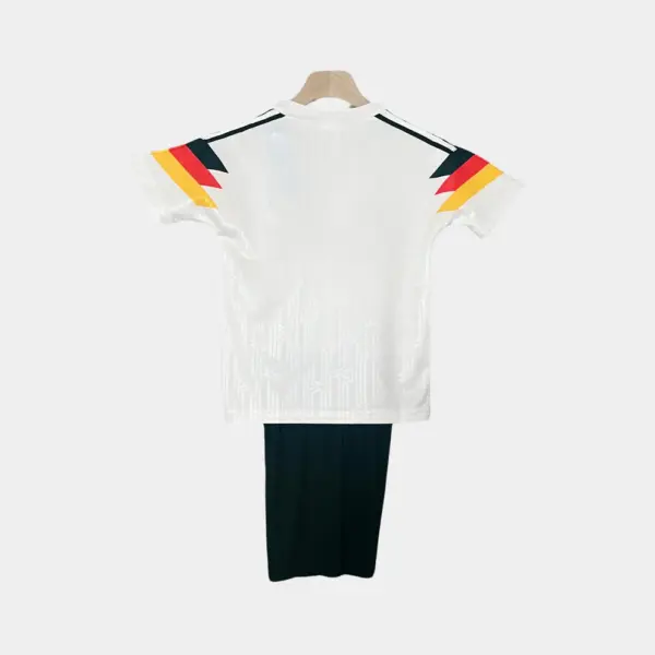Retro Germany Kids Soccer Kit – 1990 World Cup Home Jersey & Shorts Set - Image 2