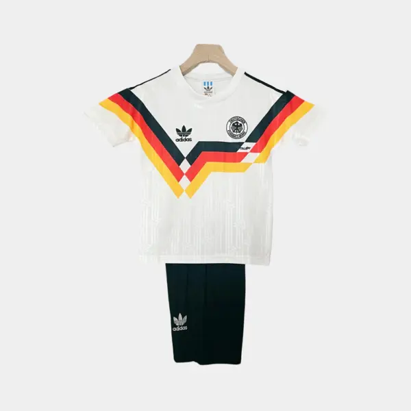 Retro Germany Kids Soccer Kit – 1990 World Cup Home Jersey & Shorts Set